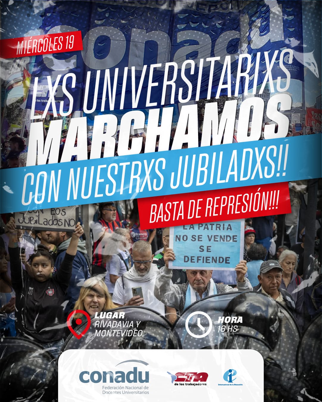 Con total acatamiento en todo el país, docentes universitarios cumplen 48 horas de paro y marcharán con los jubilados 4 Con total acatamiento en todo el país, docentes universitarios cumplen 48 horas de paro y marcharán con los jubilados