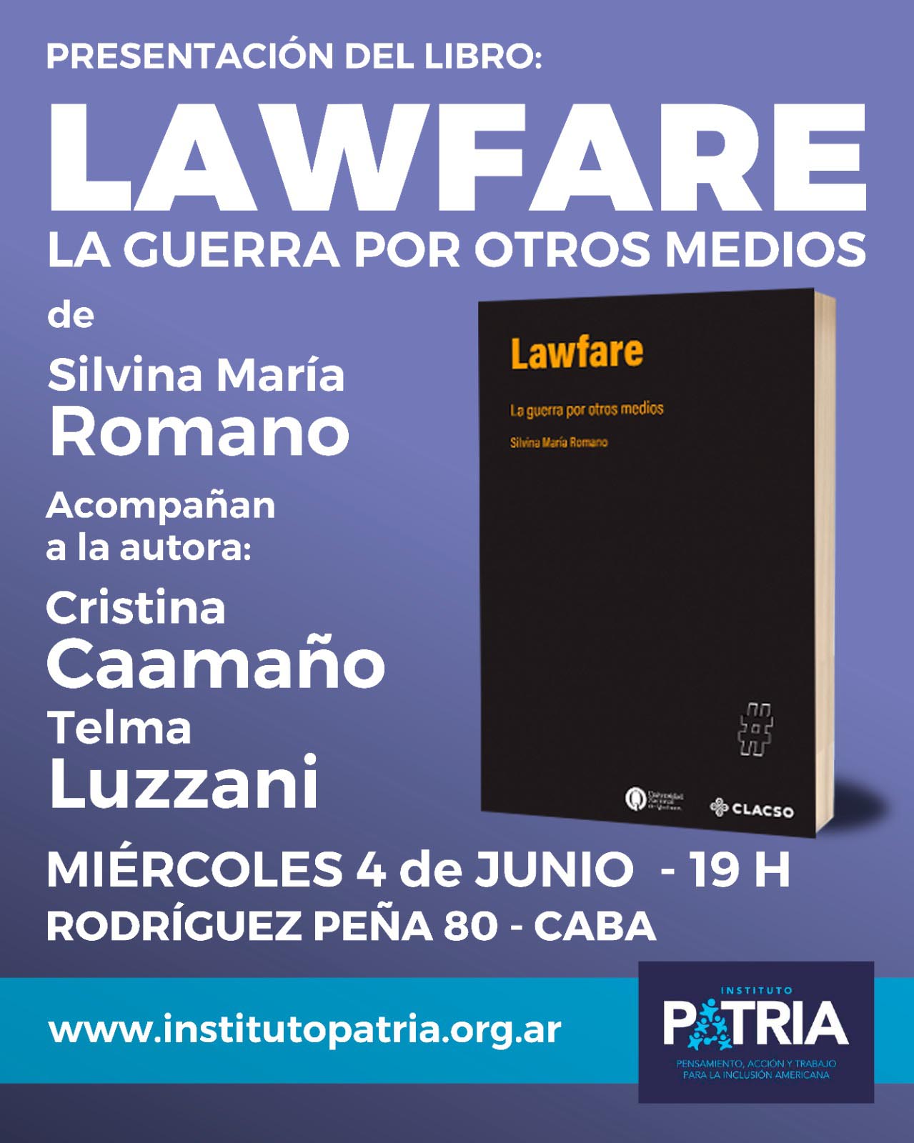 Presentan un libro de investigación sobre el lawfare
