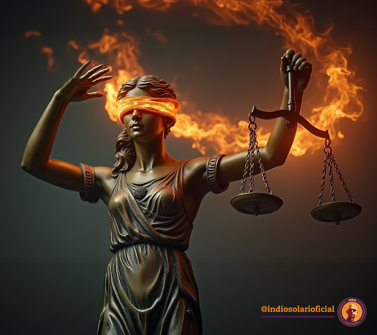 El Indio Solari denuncia la farsa actual de la Justicia con una imagen que incendia las redes 2 El Indio Solari denuncia la farsa actual de la Justicia con una imagen que incendia las redes