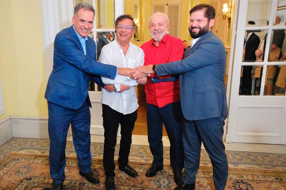 Presidentes de Brasil, Chile, Uruguay, Colombia y España se reúnen para “defender la democracia”