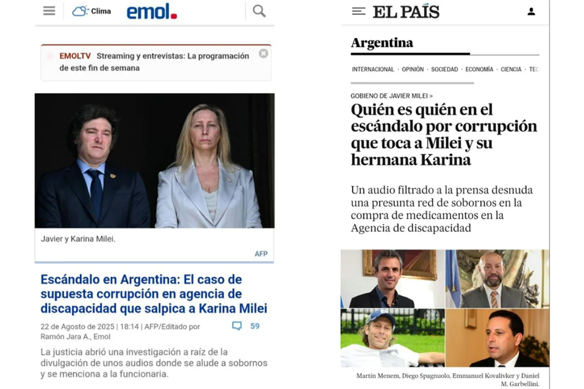 "Fenómeno barrial": medios de todo el mundo hacen foco en el caso Spagnuolo y la corrupción libertaria