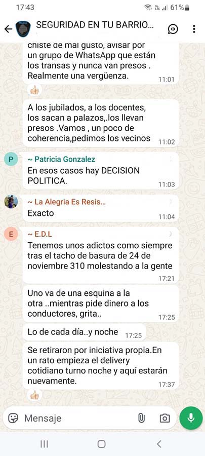 Denuncian que la Policia de la Ciudad crea grupos de WhatsApp para recibir denuncias y que no quede registro en el 911