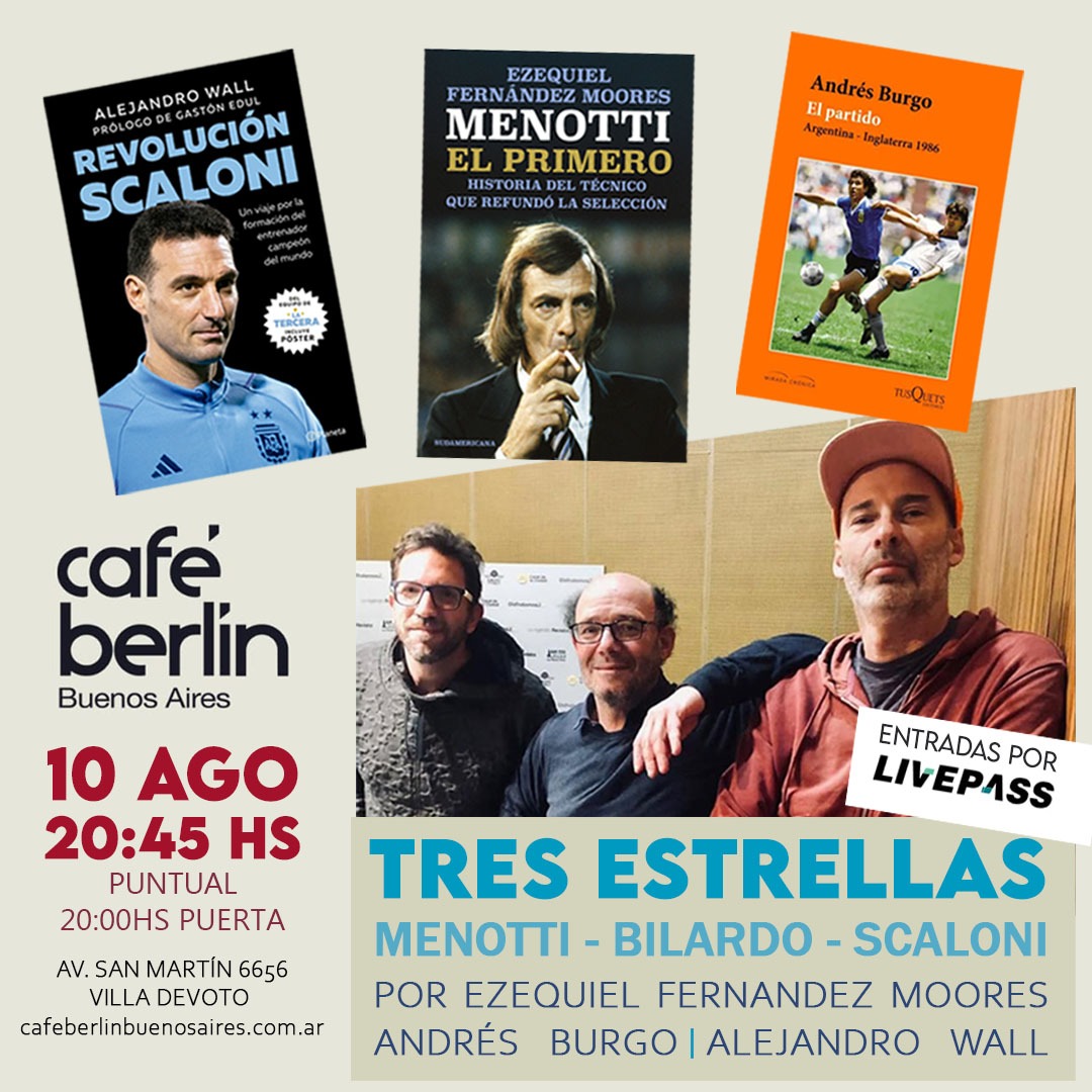 Tres estrellas: noche de charla y debate sobre Menotti, Bilardo y Scaloni