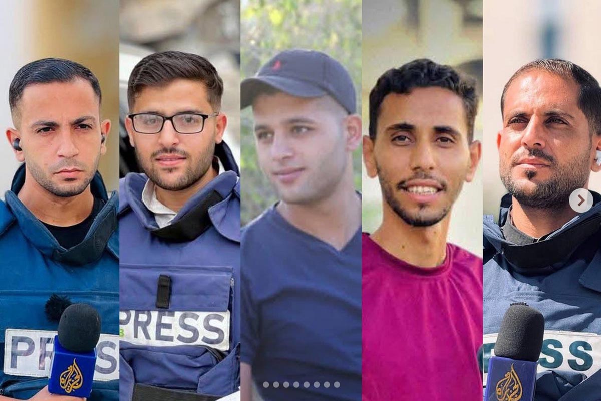 Israel mató a cinco periodistas de Al Jazeera en Gaza