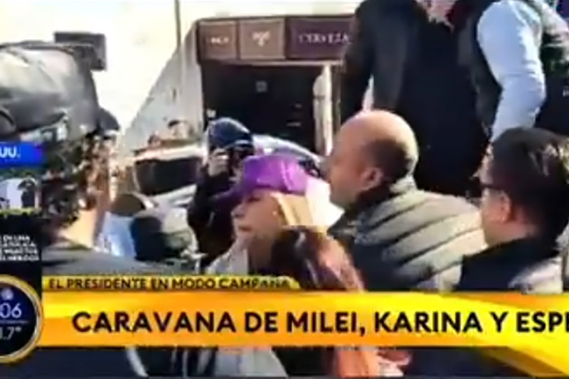 Repudiaron a Javier y Karina Milei en Lomas de Zamora: tuvieron que huir de la actividad y la caravana se desarmó