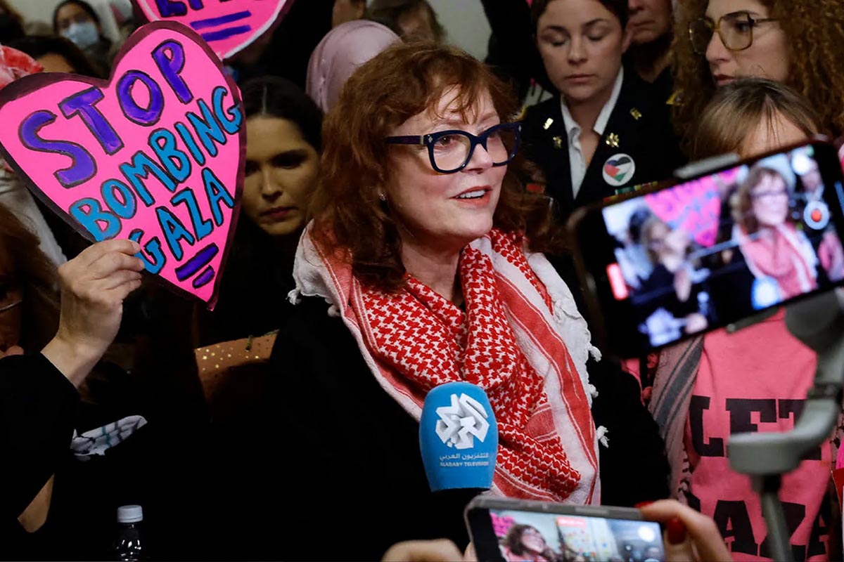 Susan Sarandon vuelve a poner el cuerpo por Palestina