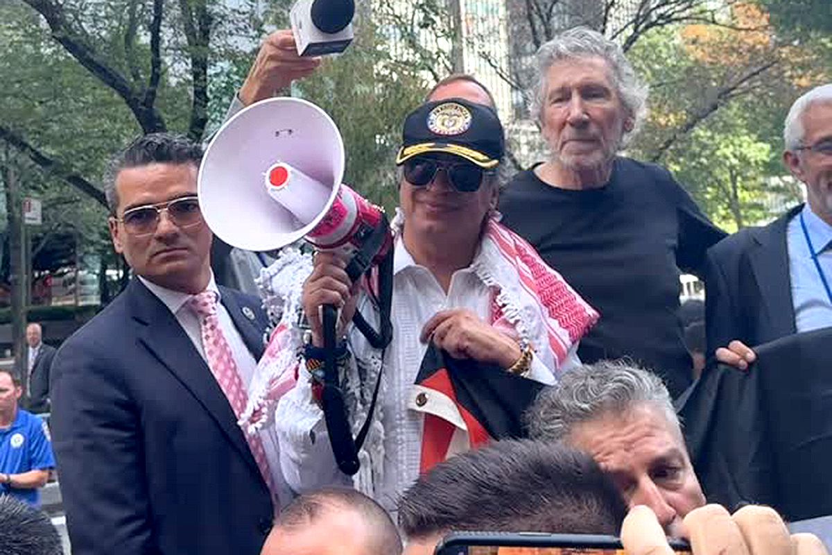 Roger Waters y Gustavo Petro, juntos por Palestina: «Si cae Gaza muere la humanidad»