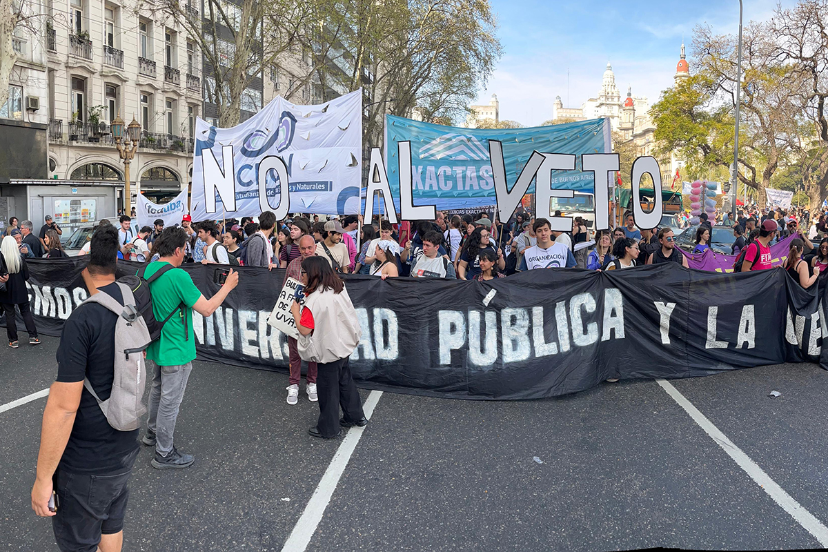 Universidades y Garrahan: otra multitudinaria Marcha Federal al Congreso contra los vetos de Milei