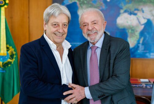 Abel Furlán visitó a Lula para analizar la situación regional y estrechar vínculos con el gremio metalúrgico brasileño