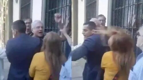 Un referente libertario le pegó a una mujer que protestaba en Quilmes contra el Gobierno