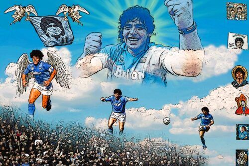 Un muerto que no para de nacer: Maradona santo, en altares, aureolado y divino