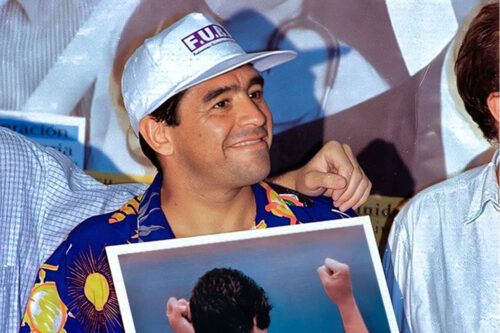 Maradona también es bandera en la universidad pública
