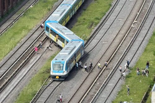 Descarriló una formación del Tren Sarmiento y hay 20 heridos