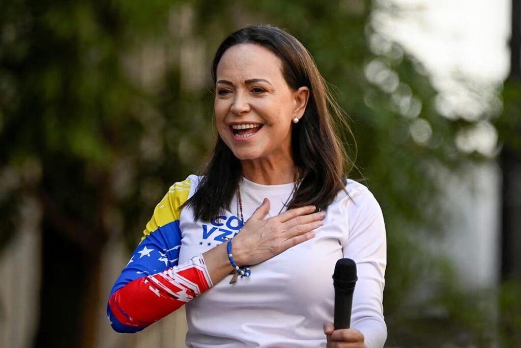 Sumisión diplomática: el gobierno de Milei celebra la cuestionada invasión a Venezuela 1 Corina Machado Diplomatica venezuela