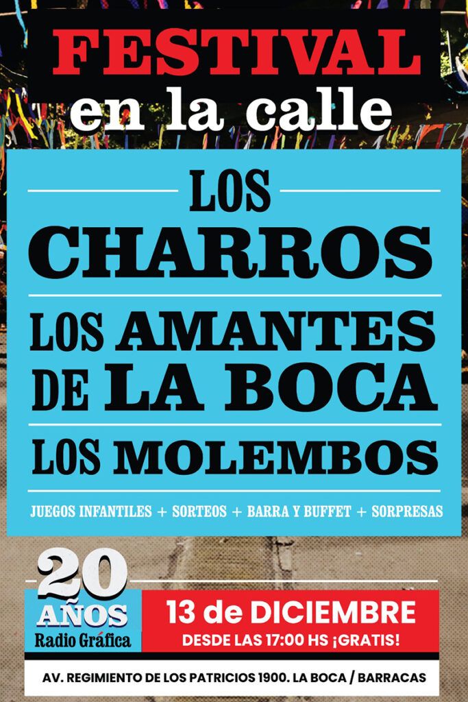 Radio Gráfica celebra sus 20 años con un festivalazo callejero en Barracas