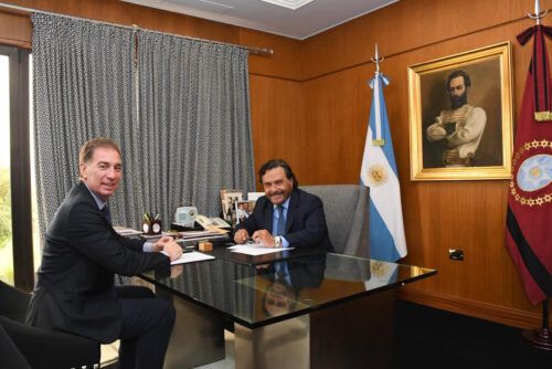 Sáenz recibió a Santilli, adelantó su respaldo a la reforma laboral y pidió “que Nación cumpla” con las obras prometidas