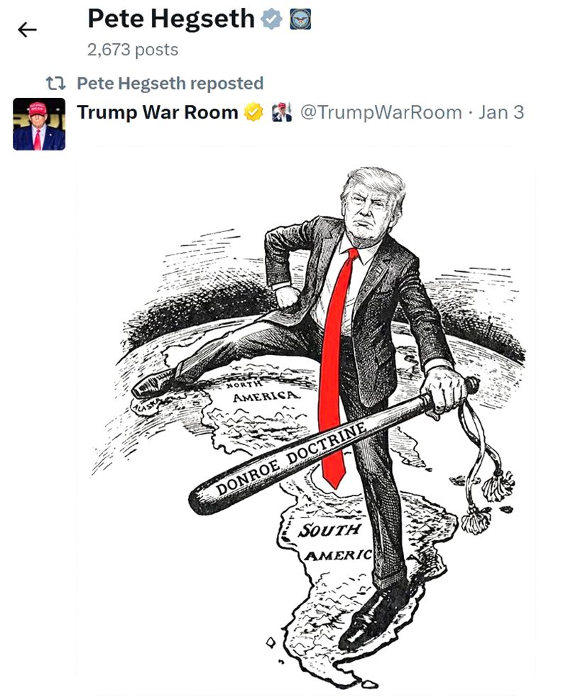 "El hemisferio es nuestro, nuestro", dice Trump