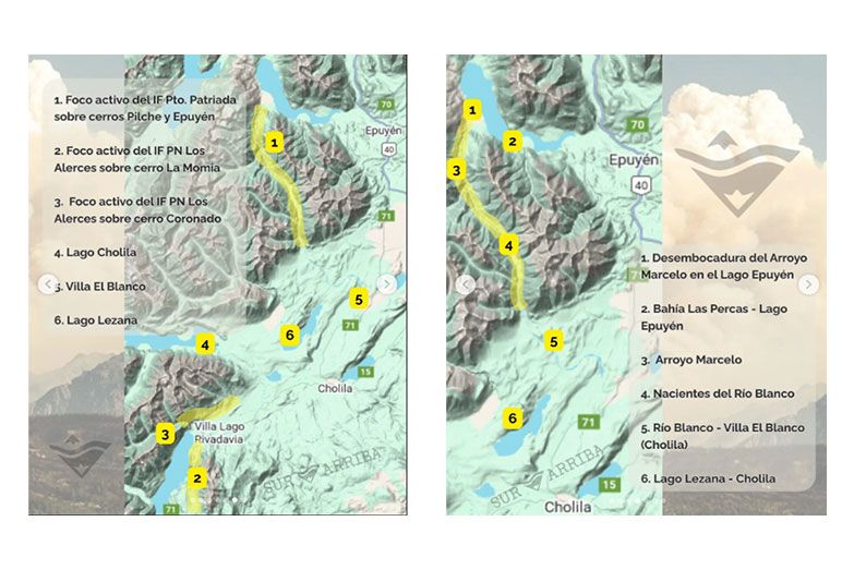 El monstruo de fuego arrasa por dos frentes en la región cordillerana de Chubut