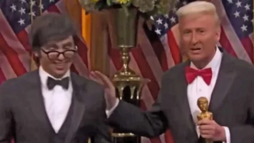 La TV de Estados Unidos volvió a burlarse de Milei: «El dueño de mi cuerpo ideal, Donald Trump»