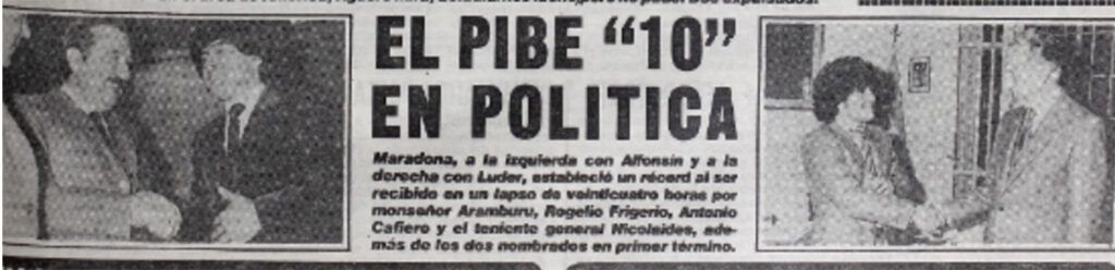 Maradona a los 22 años: su primer gran interés político