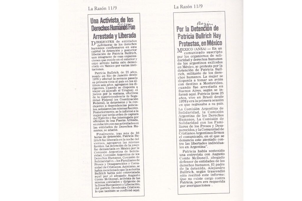 El día en que la dictadura detuvo a Patricia Bullrich y la salvaron los organismos de Derechos Humanos