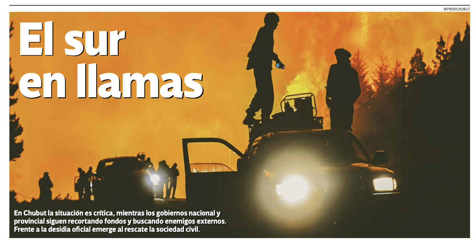 Tapa de Tiempo Argentino del 11 de enero de 2026 — incendios en la Patagonia y desfinanciamiento del gobierno nacional