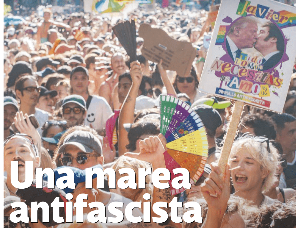 Tapa de Tiempo Argentino del 2 de febrero de 2025 — Marcha Federal Antifascista y Antirracista