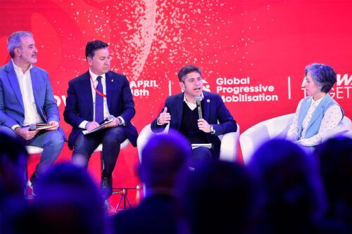 Kicillof dijo en Barcelona que la mayoría de los argentinos están “en contra la guerra”