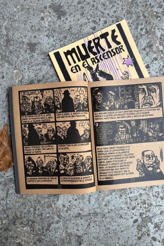 "Muerte en el ascensor", una novela gráfica que se presenta en la Feria del Libro