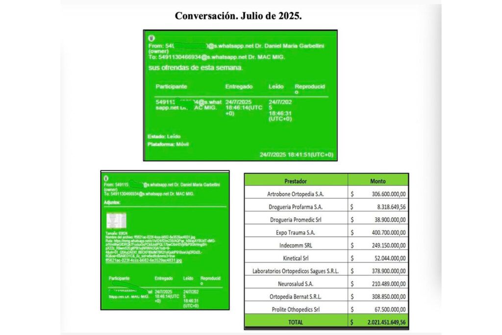 “Ofrendas” y reparto: los nuevos hallazgos por los que quieren que Spagnuolo vuelva a declarar en la causa Andis