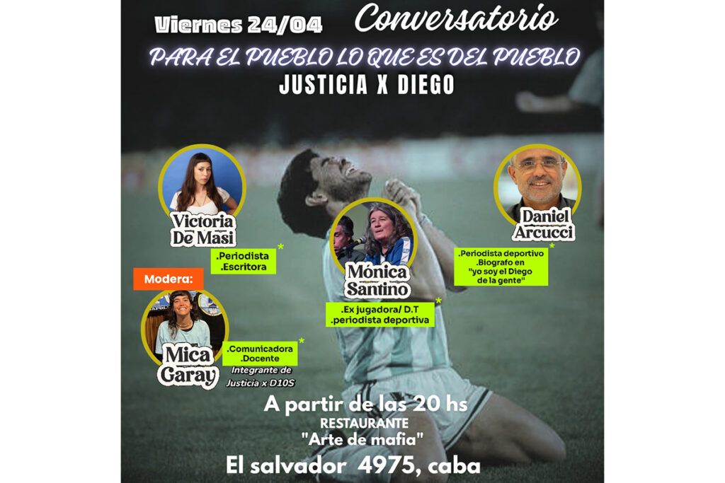 Para el pueblo lo que es del pueblo: jornada cultural y homenaje a Maradona