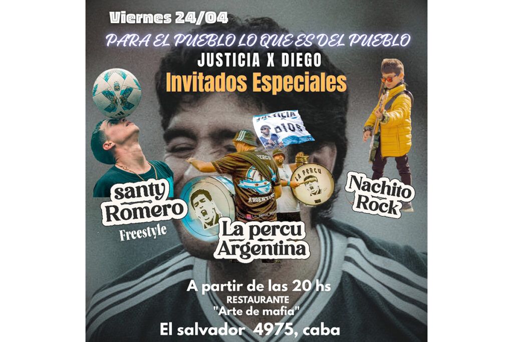 Para el pueblo lo que es del pueblo: jornada cultural y homenaje a Maradona