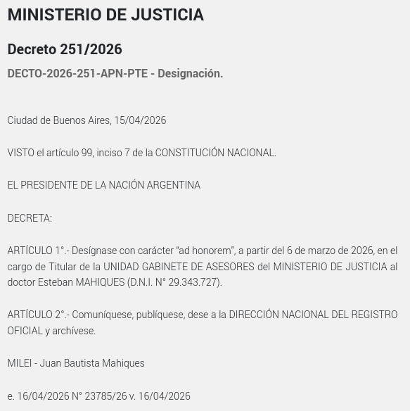 La “Familia Judicial”: el ministro de Justicia nombró a su hermano como jefe de Gabinete