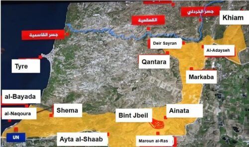 Israel avanza su ocupación en Líbano y publica un mapa de la nueva “línea amarilla”