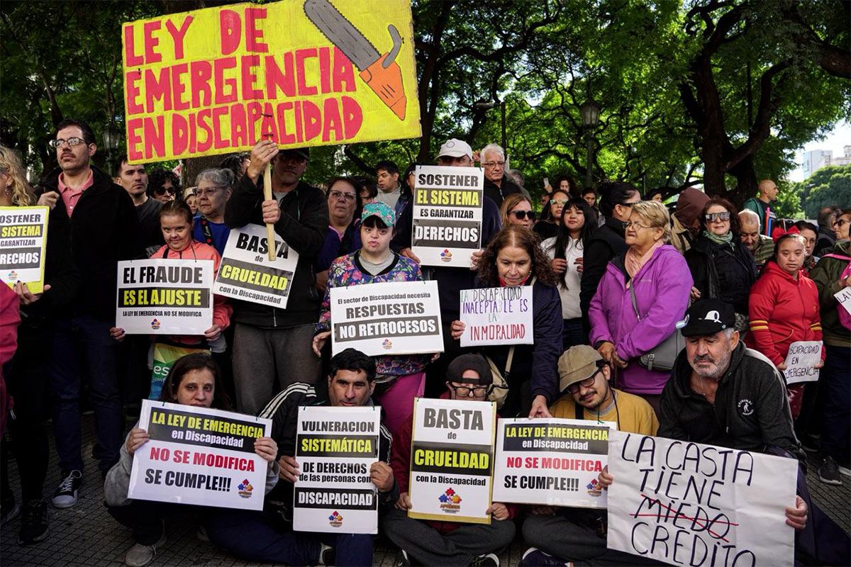 Banderazo federal por el cumplimiento de la Ley de Emergencia en Discapacidad