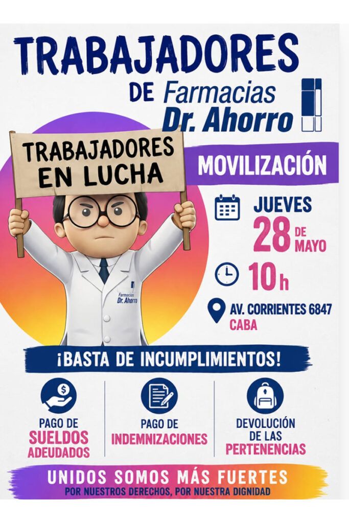 Trabajadores de Dr. Ahorro rechazan la quiebra de la cadena de farmacias y denuncian vaciamiento 1 Trabajadores de Dr. Ahorro rechazan la quiebra de la cadena de farmacias y denuncian vaciamiento