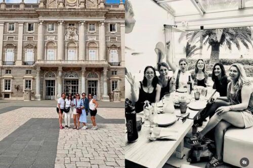 Una «deslomada» en Madrid: las fotos que confirman el viaje de la esposa de Adorni con «las mamis del cole»