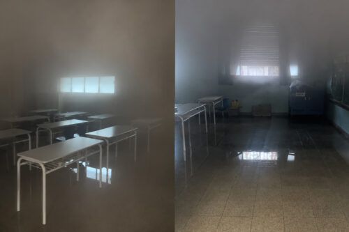 Por falta de mantenimiento, explotó un caño en una escuela porteña y se inundó parte del edificio