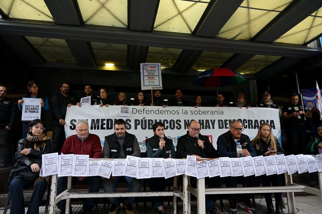 Medios públicos en unidad advierten que peligra el Mundial por los salarios congelados y el vaciamiento estructural