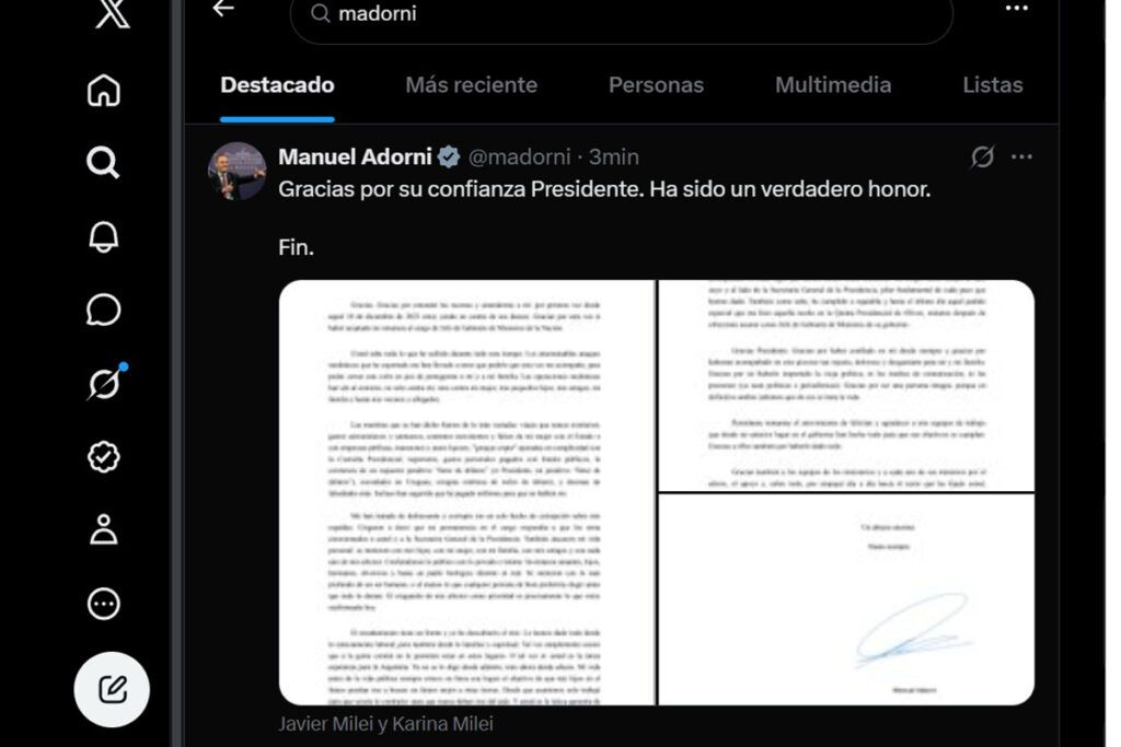 Cómo se cocinó la caída de Adorni y el ascenso de Santilli