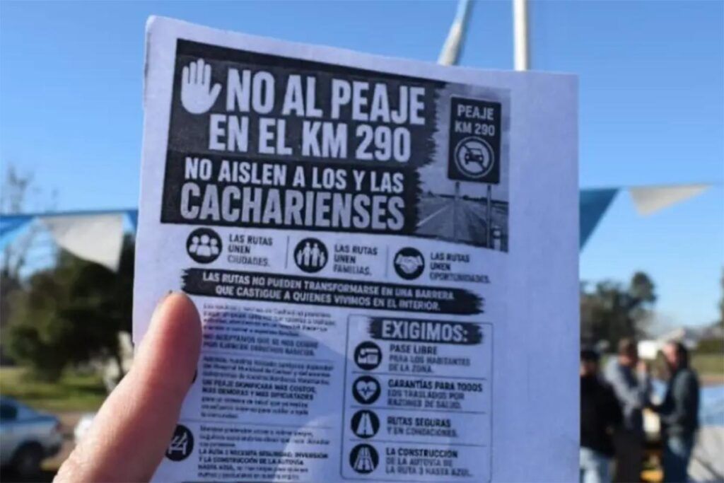 "Que no nos vuelvan a romper": el pueblo de Azul que se planta en Ruta 3 contra un nuevo peaje