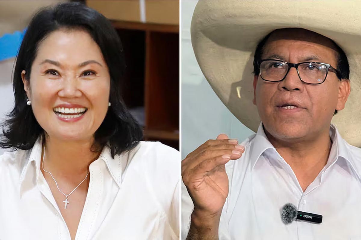 Increíble balotaje en Perú: Fujimori aventaja a Sánzchez por sólo 1.300 votos con el 98,2% escrutado