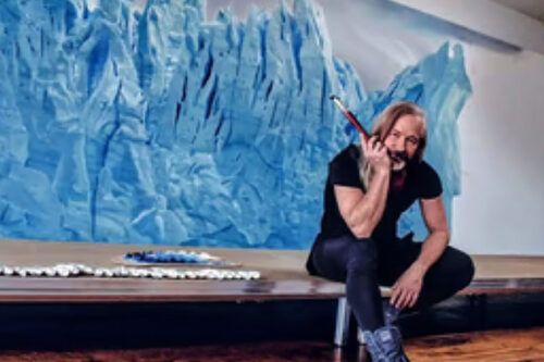 El Gobierno le impone custodia de la Policía Militar al pintor Helmut Ditsch para devolverle su obra del Glaciar Perito Moreno