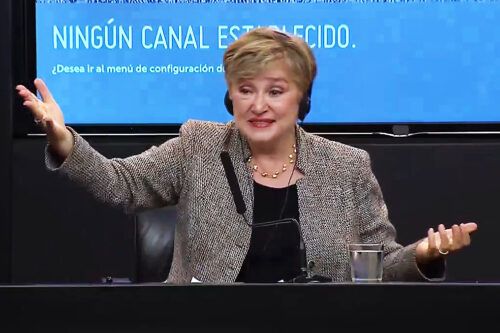 Con tono de coach ontológico, Georgieva subrayó que no hay más dólares para Milei