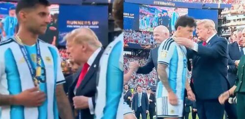 Qué jugador de la selección gambeteó a Donald Trump en el saludo final