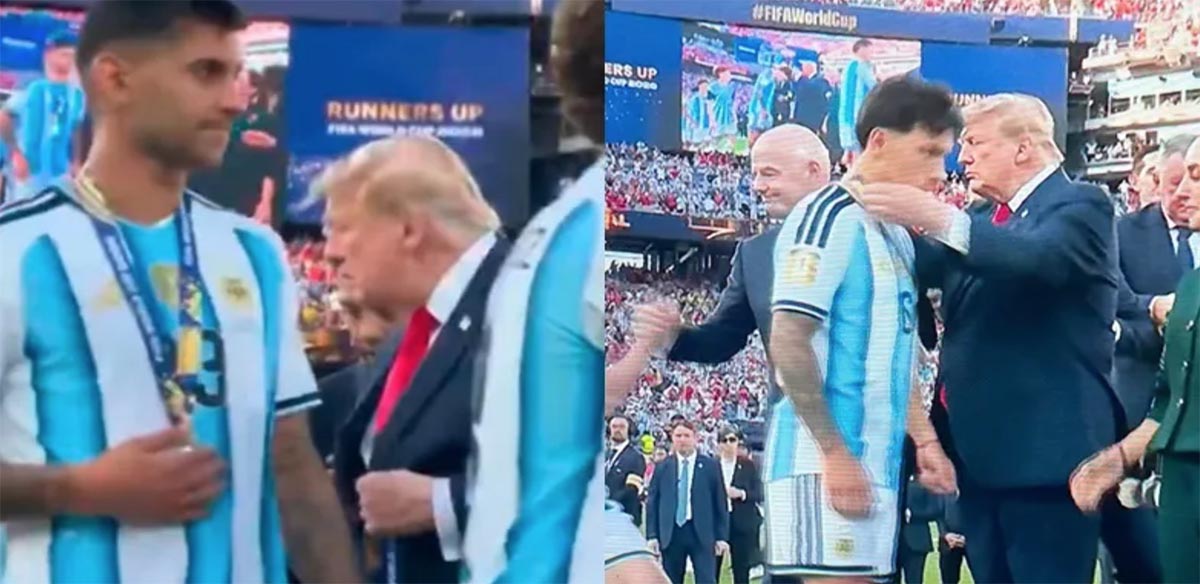 Qué jugador de la selección gambeteó a Donald Trump en el saludo final