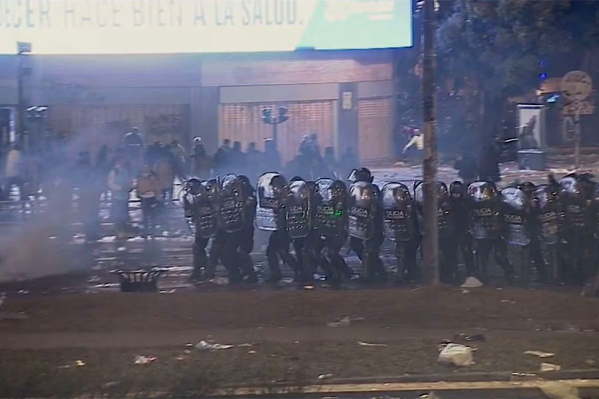 Represión y 15 detenidos durante la celebraciones del Mundial en el Obelisco
